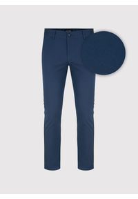 Pako Lorente - PAKO LORENTE - Granatowe spodnie casual. Okazja: na co dzień. Kolor: niebieski. Materiał: poliester, bawełna, elastan. Styl: casual #1