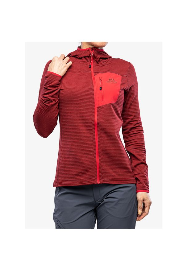 MOUNTAIN EQUIPMENT - Bluza wspinaczkowa damska Mountain Equipment Lumiko Hooded Jacket. Kolor: wielokolorowy, czerwony, różowy