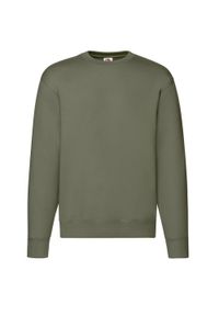 FRUIT OF THE LOOM - Męska Bluza Rozpinana Premium. Kolor: zielony