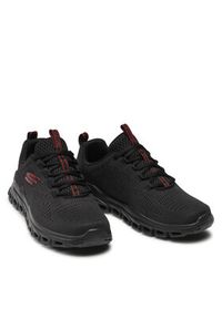 skechers - Skechers Sneakersy Fasten Up 232136/BBK Czarny. Kolor: czarny. Materiał: materiał #4