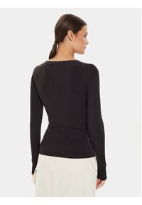 Calvin Klein Jeans Sweter J20J223611 Czarny Slim Fit. Kolor: czarny. Materiał: syntetyk