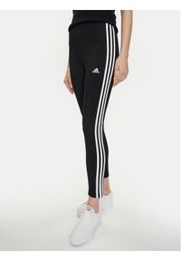 Adidas - adidas Legginsy Essentials 3-Stripes High-Waisted Single Jersey Leggings IC7151 Czarny. Kolor: czarny. Materiał: bawełna #1