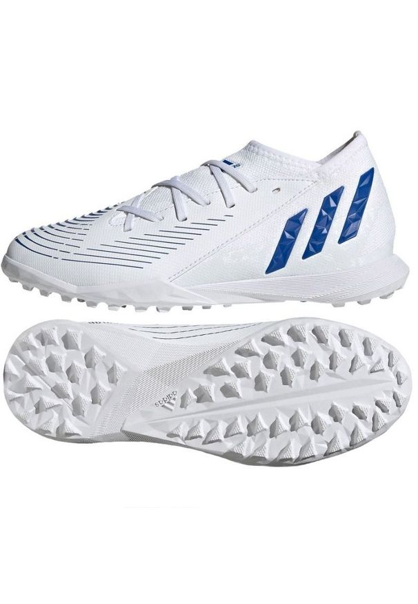 Adidas - Buty piłkarskie adidas Predator Edge.3 Tf Jr GZ2896 białe białe. Zapięcie: sznurówki. Kolor: biały. Materiał: syntetyk, guma. Sport: piłka nożna
