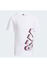 Koszulka + spodenki komplet dziecięcy Adidas Logo bawełniany. Kolor: czarny. Materiał: bawełna, poliester
