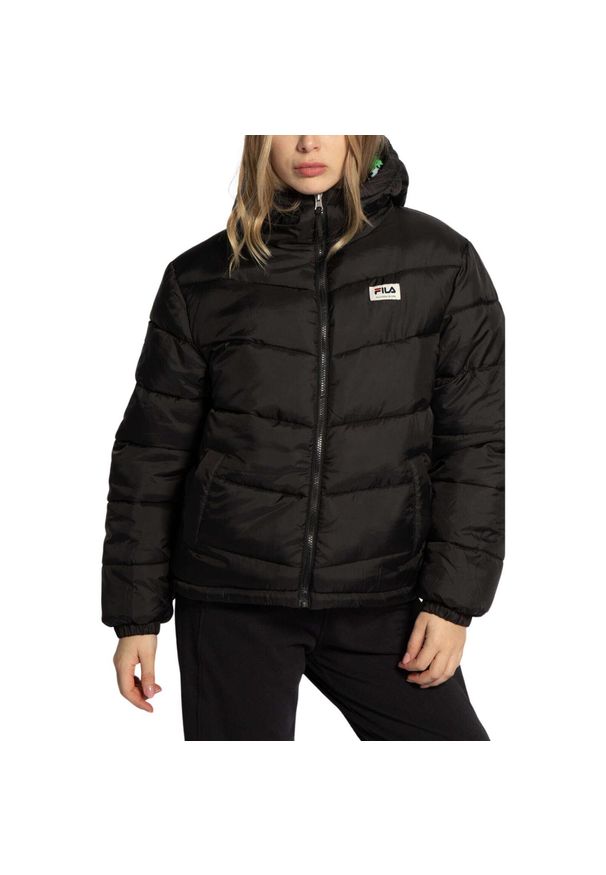 Kurtka zimowa damska Fila Titisee Reversible dwustronna. Kolor: czarny. Sezon: zima