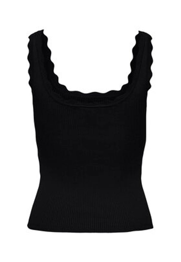 JDY Top Nanna 15290585 Czarny Slim Fit. Kolor: czarny. Materiał: wiskoza
