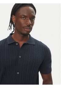 Lindbergh Kardigan 30-804114 Granatowy Slim Fit. Kolor: niebieski. Materiał: bawełna #5