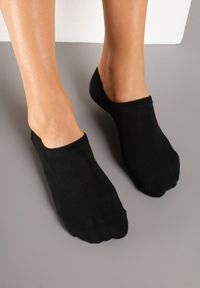 Born2be - Czarne Skarpety Stopki z Wiskozy 3 Pack Wriefra. Kolor: czarny. Materiał: wiskoza