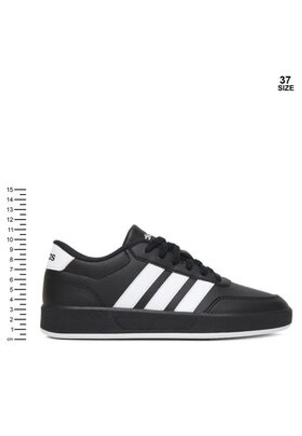 Adidas - adidas Sneakersy Breaknet 3.0 JR8447 Czarny. Kolor: czarny. Materiał: skóra