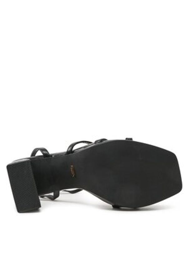 DeeZee Sandały F048-5 Czarny. Kolor: czarny. Materiał: skóra