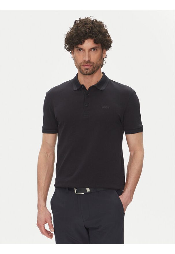 BOSS Polo Paddy 50469055 Granatowy Regular Fit. Typ kołnierza: polo. Kolor: niebieski. Materiał: bawełna