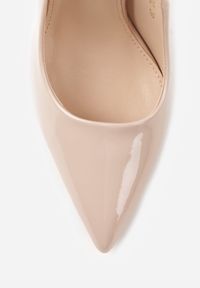 Born2be - Beżowe Klasyczne Szpilki VICES z Lakierowanym Połyskiem Divenia. Okazja: na co dzień, na randkę, na ślub cywilny, na wesele. Kolor: beżowy. Materiał: lakier. Obcas: na szpilce. Styl: klasyczny #9