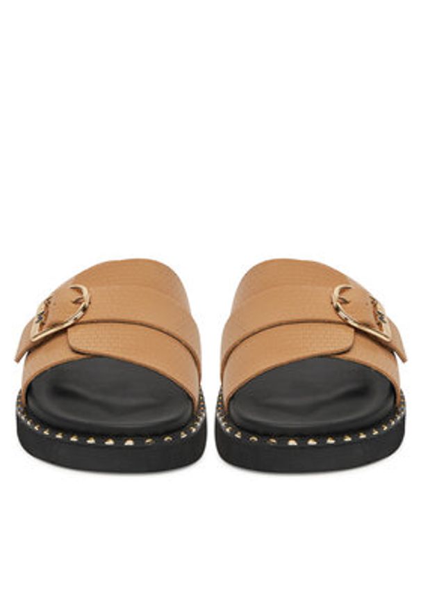 MEXX Klapki MX/019C-HY Beżowy. Kolor: beżowy. Materiał: skóra