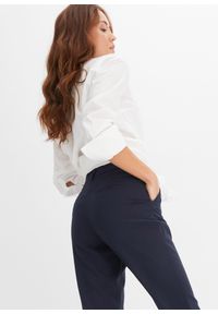bonprix - Spodnie biznesowe. Okazja: na spotkanie biznesowe. Kolor: niebieski. Styl: biznesowy #2