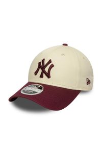 New Era - Czapka baseballowa New York Yankees Colour Block 9forty. Kolor: wielokolorowy, biały, czerwony, beżowy. Styl: sportowy #1