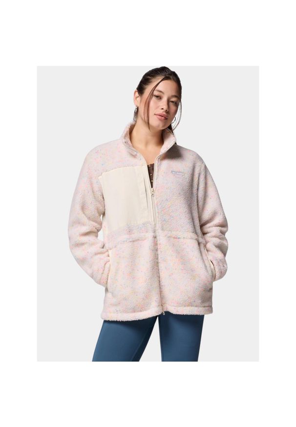 columbia - Sweter Damski Columbia Stellar Path. Kolor: różowy. Materiał: polar. Sport: turystyka piesza