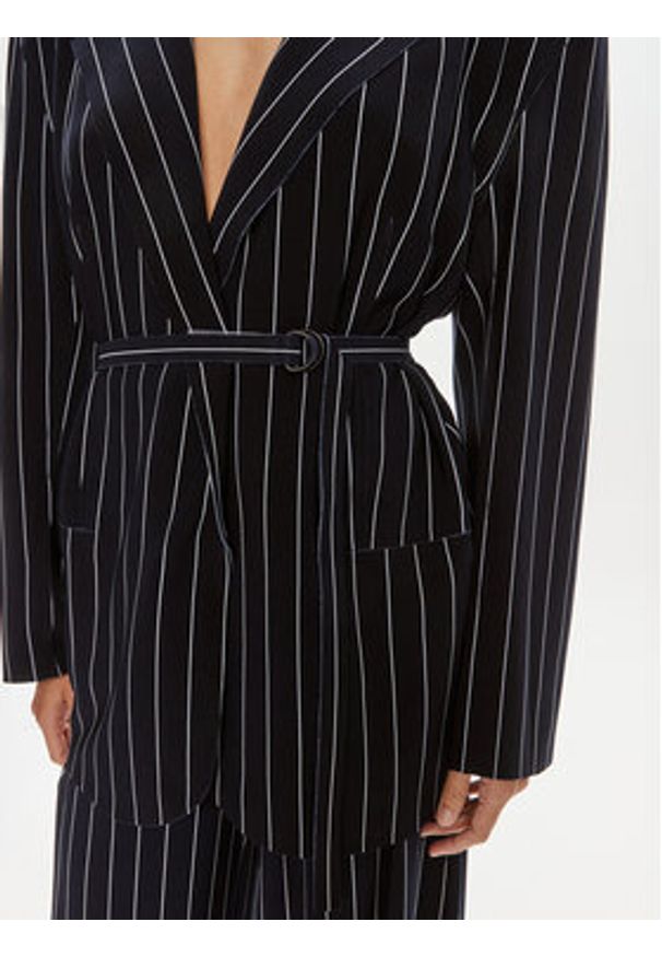 NORMA KAMALI Marynarka KK1244PL158642 Granatowy Oversize. Kolor: niebieski. Materiał: syntetyk