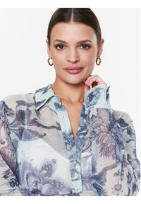 Guess Sukienka koszulowa W3RK18 WDW52 Błękitny Regular Fit. Kolor: niebieski. Materiał: syntetyk. Typ sukienki: koszulowe #3