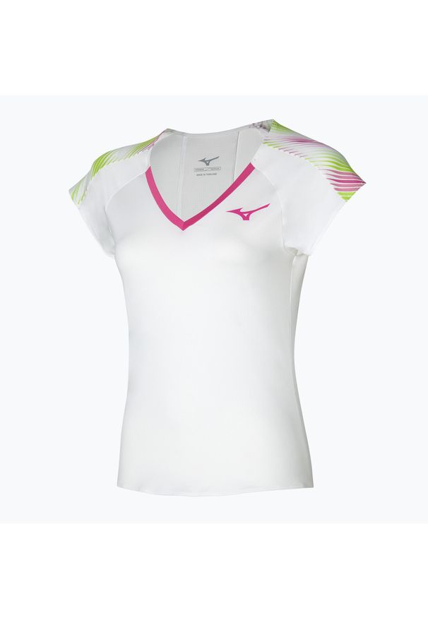 Koszulka tenisowa damska Mizuno Printed Tee. Kolor: biały. Sport: tenis