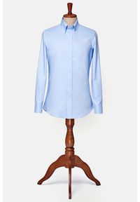 Lancerto - Koszula Niebieska Waterfront. Typ kołnierza: button down. Kolor: niebieski. Materiał: tkanina, bawełna. Wzór: ze splotem. Styl: vintage #1