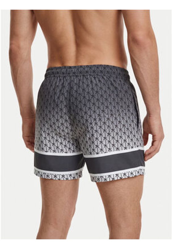 Hugo - HUGO Szorty kąpielowe Palms 50561097 Szary Regular Fit. Kolor: szary. Materiał: syntetyk