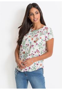 bonprix - Bluzka koszulowa. Kolor: biały. Długość rękawa: krótki rękaw. Długość: krótkie #1