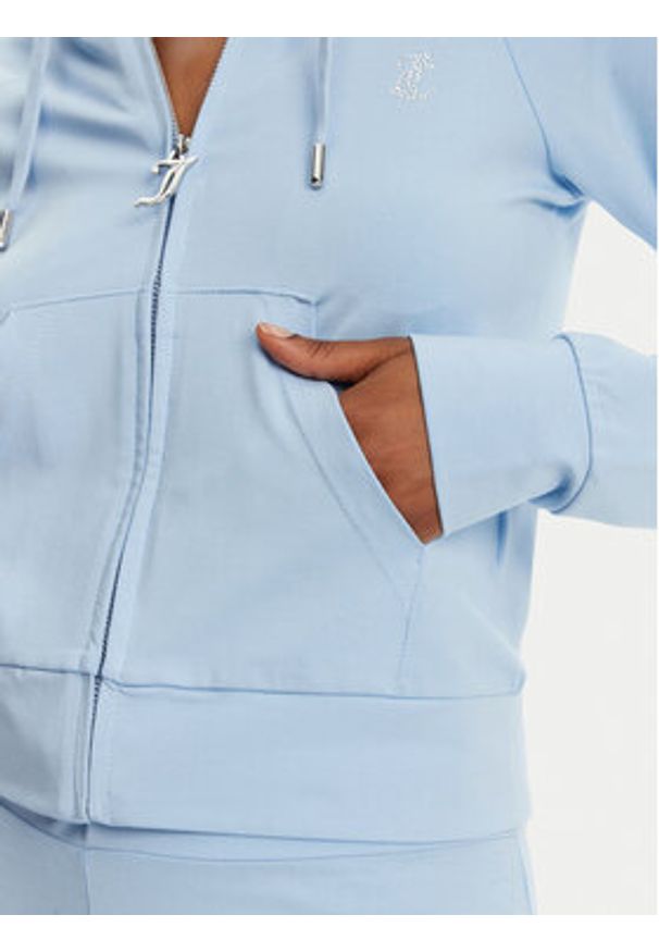 Juicy Couture Bluza Ola JCWAS125310 Błękitny Slim Fit. Kolor: niebieski. Materiał: bawełna