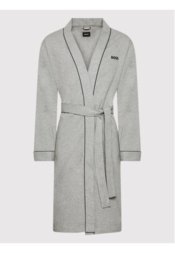 BOSS - Boss Szlafrok Kimono 50469624 Szary. Kolor: szary. Materiał: bawełna