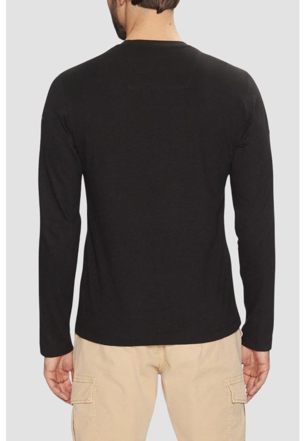 Aeronautica Militare - AERONAUTICA MILITARE Czarny męski longsleeve With Patches, Rozmiar 3XL. Kolor: niebieski. Długość rękawa: długi rękaw