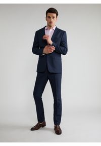 Pako Lorente - Granatowe spodnie garniturowe P21WF-6G-073-G-S. Kolor: niebieski. Materiał: poliester, wiskoza, elastan #3