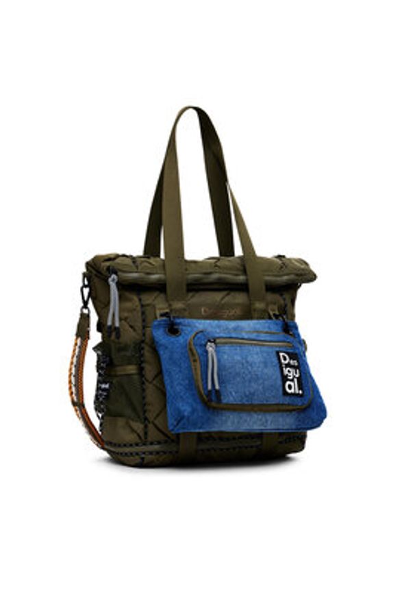 Desigual Plecak Modularis 24WAKY06 Khaki. Kolor: brązowy. Materiał: materiał, nylon