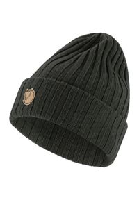 Fjällräven - Wełniana czapka Fjallraven Byron Hat - dark olive. Kolor: zielony. Materiał: wełna. Sezon: zima