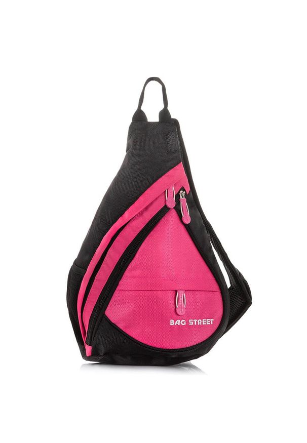 PAOLO PERUZZI - Plecak sportowy na jedno ramię różowy Bag Street 4388. Kolor: różowy. Materiał: materiał. Styl: street, sportowy