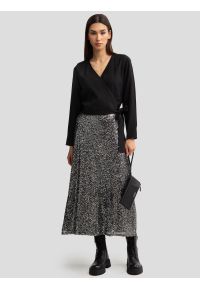 Big-Star - Spódnica damska cekinowa midi srebrna Soleasi 904. Okazja: na co dzień. Kolor: srebrny. Długość: długie. Styl: elegancki, casual, klasyczny #5