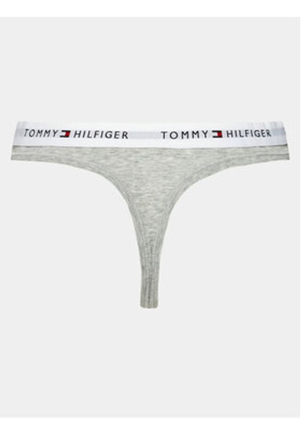 TOMMY HILFIGER - Tommy Hilfiger Stringi UW0UW03835 Szary. Kolor: szary. Materiał: bawełna