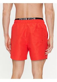 Calvin Klein Swimwear Szorty kąpielowe KM0KM00992 Czerwony Regular Fit. Kolor: czerwony. Materiał: syntetyk