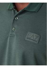 EA7 Emporio Armani Polo 7M001359 AF13862 U7260 Zielony Slim Fit. Typ kołnierza: polo. Kolor: zielony. Materiał: syntetyk #3