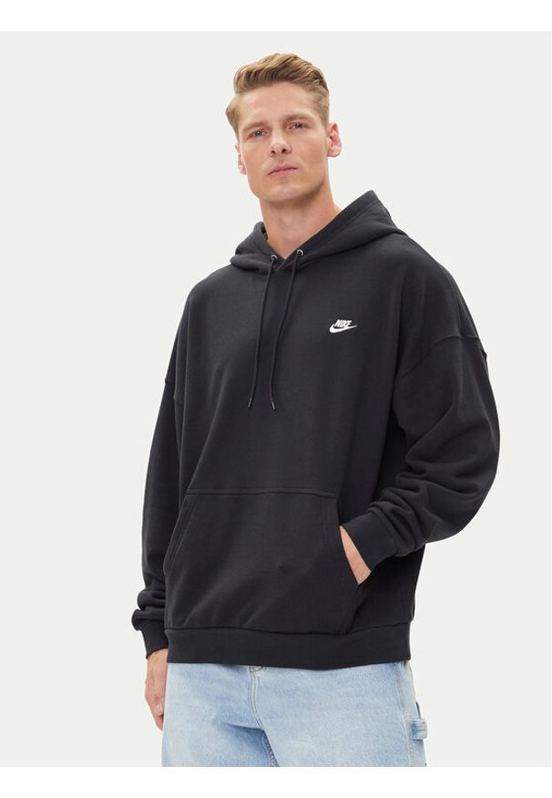 Nike Bluza Terry HJ1816 Czarny Oversize. Kolor: czarny. Materiał: bawełna