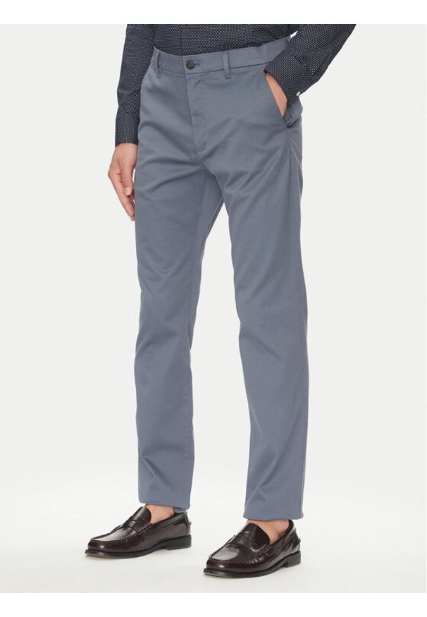 Calvin Klein Chinosy LV040EM633 Szary Slim Fit. Kolor: szary. Materiał: bawełna