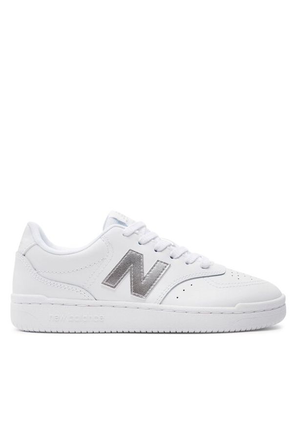 New Balance Sneakersy BBW80WMS Biały. Kolor: biały. Materiał: skóra