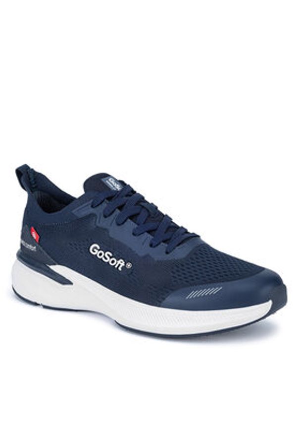 Go Soft Sneakersy MP-12A Granatowy. Kolor: niebieski. Materiał: materiał