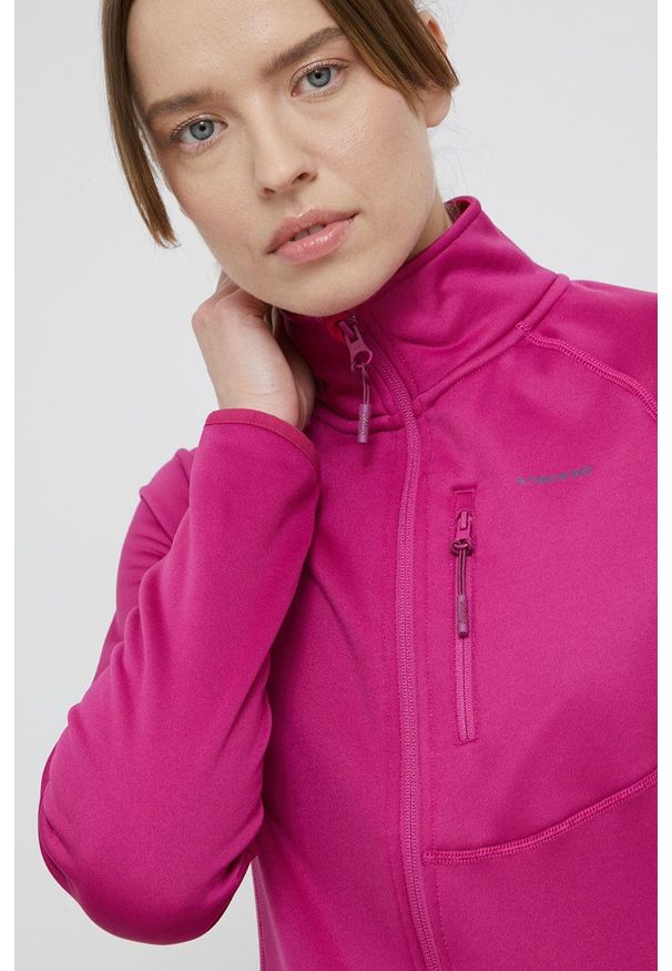 Viking Bluza damska kolor różowy gładka. Kolor: różowy. Materiał: dzianina. Wzór: gładki