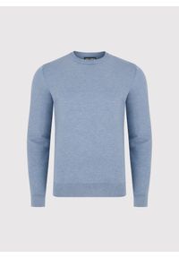 Pako Lorente - PAKO LORENTE – Niebieski sweter męski o-neck. Okazja: na co dzień. Kolor: niebieski. Materiał: wiskoza, poliester. Sezon: jesień. Styl: casual #4