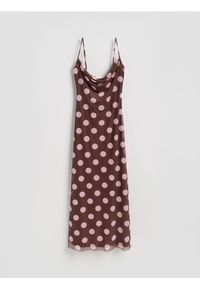 Reserved - Sukienka w groszki - wielobarwny. Materiał: dzianina. Wzór: grochy. Typ sukienki: proste #1