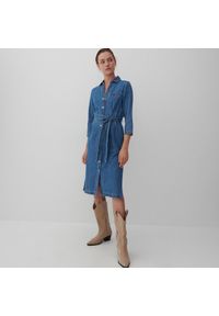 Reserved - Denimowa sukienka - Niebieski. Kolor: niebieski #1