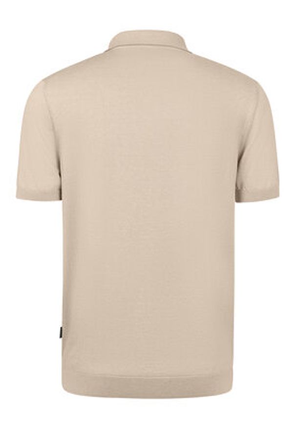 Bugatti Polo 7100-75522C Beżowy Regular Fit. Typ kołnierza: polo. Kolor: beżowy. Materiał: bawełna