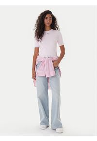 Tommy Jeans Sweter Essential DW0DW19336 Różowy Regular Fit. Kolor: różowy. Materiał: bawełna #5