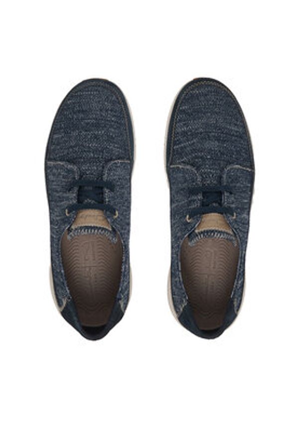 Clarks Półbuty Easeway Lace 26187413 Granatowy. Kolor: niebieski. Materiał: materiał