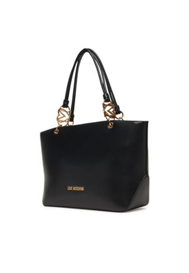 Love Moschino - LOVE MOSCHINO Torebka JC4074PP1NLF0000 Czarny. Kolor: czarny. Materiał: skórzane