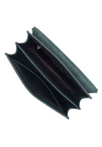 Wittchen - Damska listonoszka ze skóry o fakturze croco. Kolor: zielony. Wzór: haft. Dodatki: z haftem. Materiał: skórzane. Styl: elegancki #4